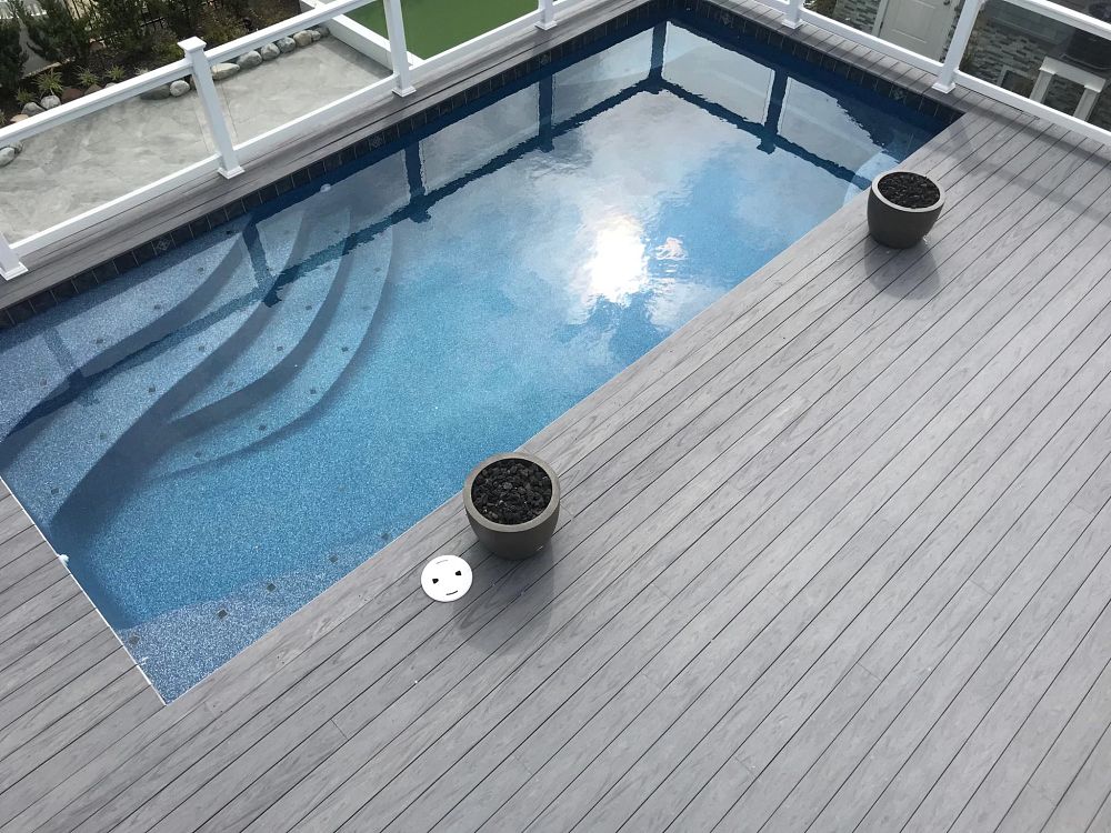 WPC wood decking wpc terrassendielen poolumrandung