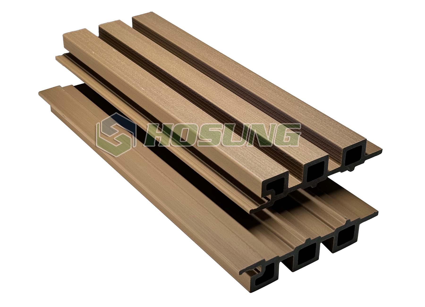 Beige 1 - Co-extrusion WPC Fluted Panel - HOSUNG WPC Composite Hosung®- HS128K25 Beige