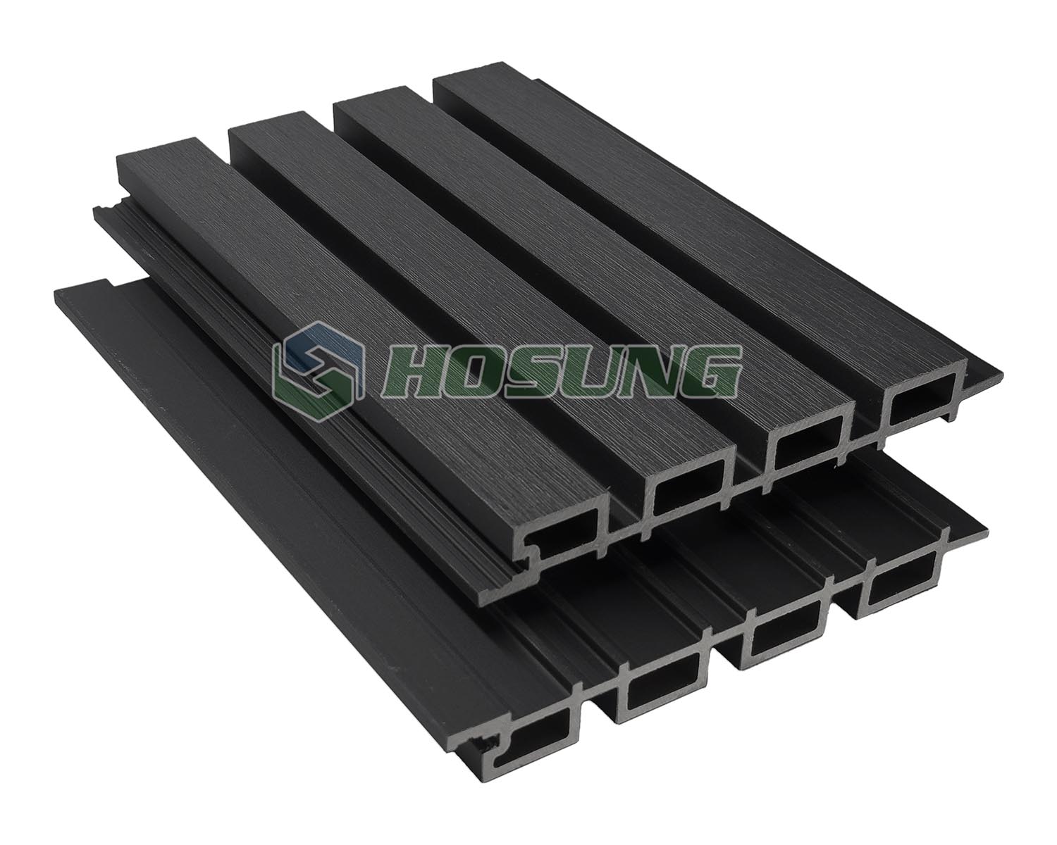 Charcoal 12 - Co-extrusion WPC Fluted Panel - HOSUNG WPC Composite Hosung®- HS219K26 Charcoal
