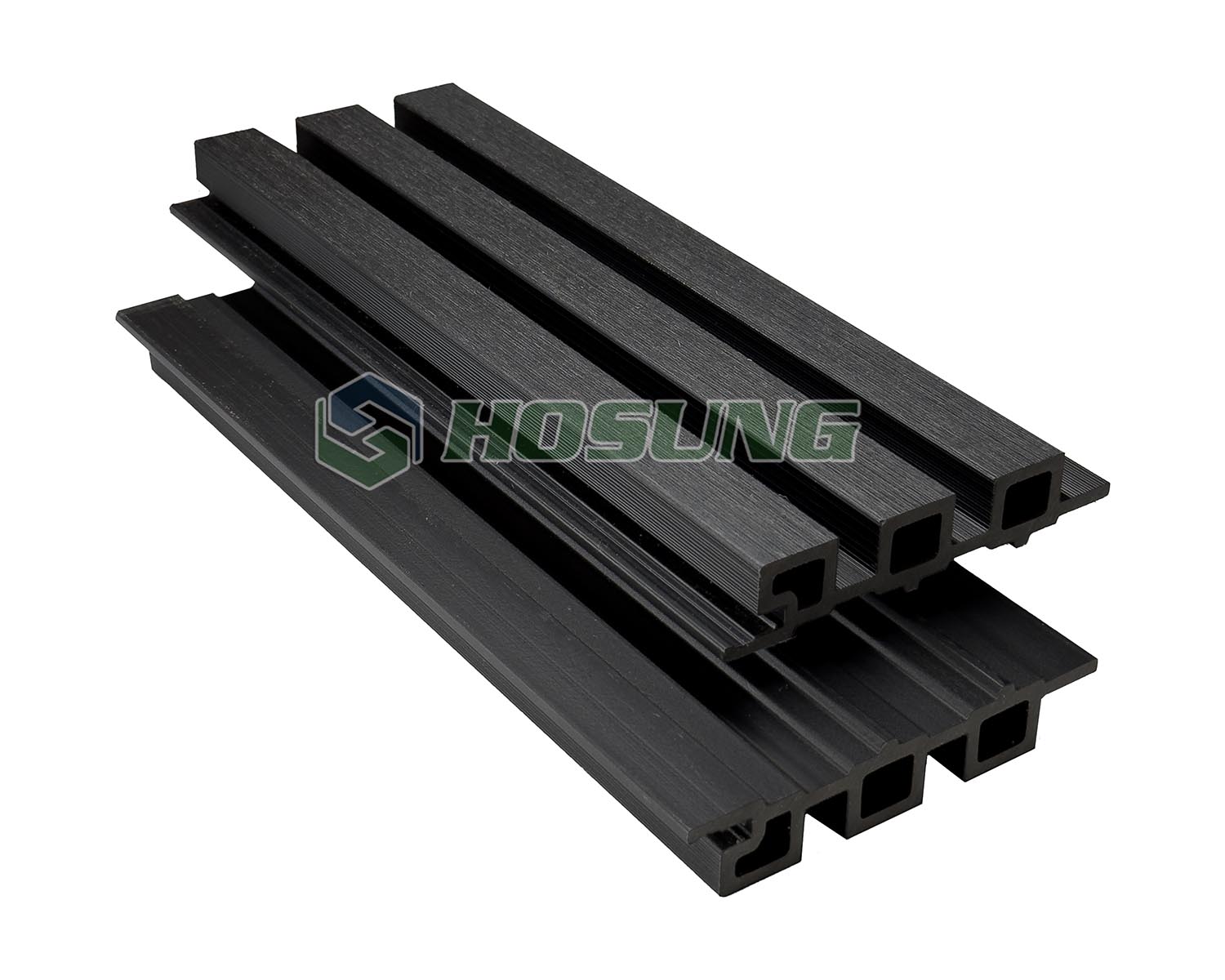 Charcoal 3 - Co-extrusion WPC Fluted Panel - HOSUNG WPC Composite Hosung®- HS128K25 Charcoal