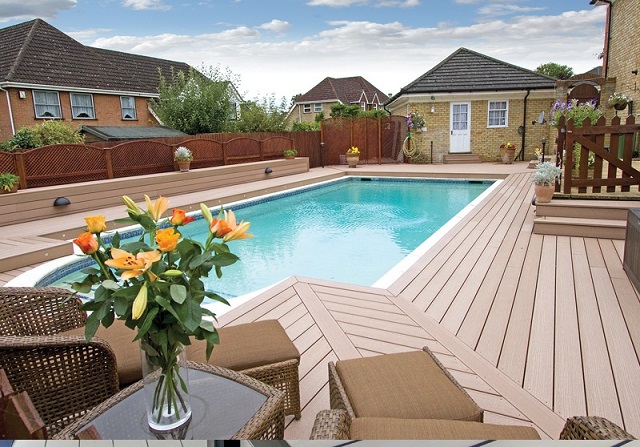 composite decking for swimming pools