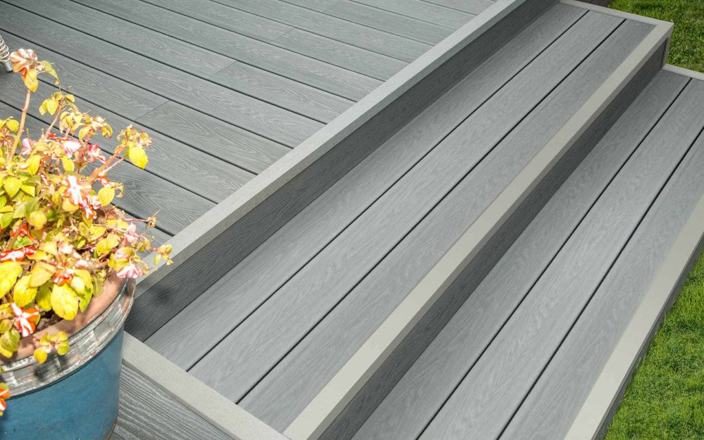 using composite decking for steps