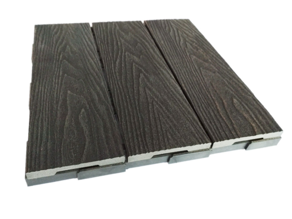 FWDT300S300 Black - DIY Decking Tiles - HOSUNG WPC Composite FWDT300S300-Black