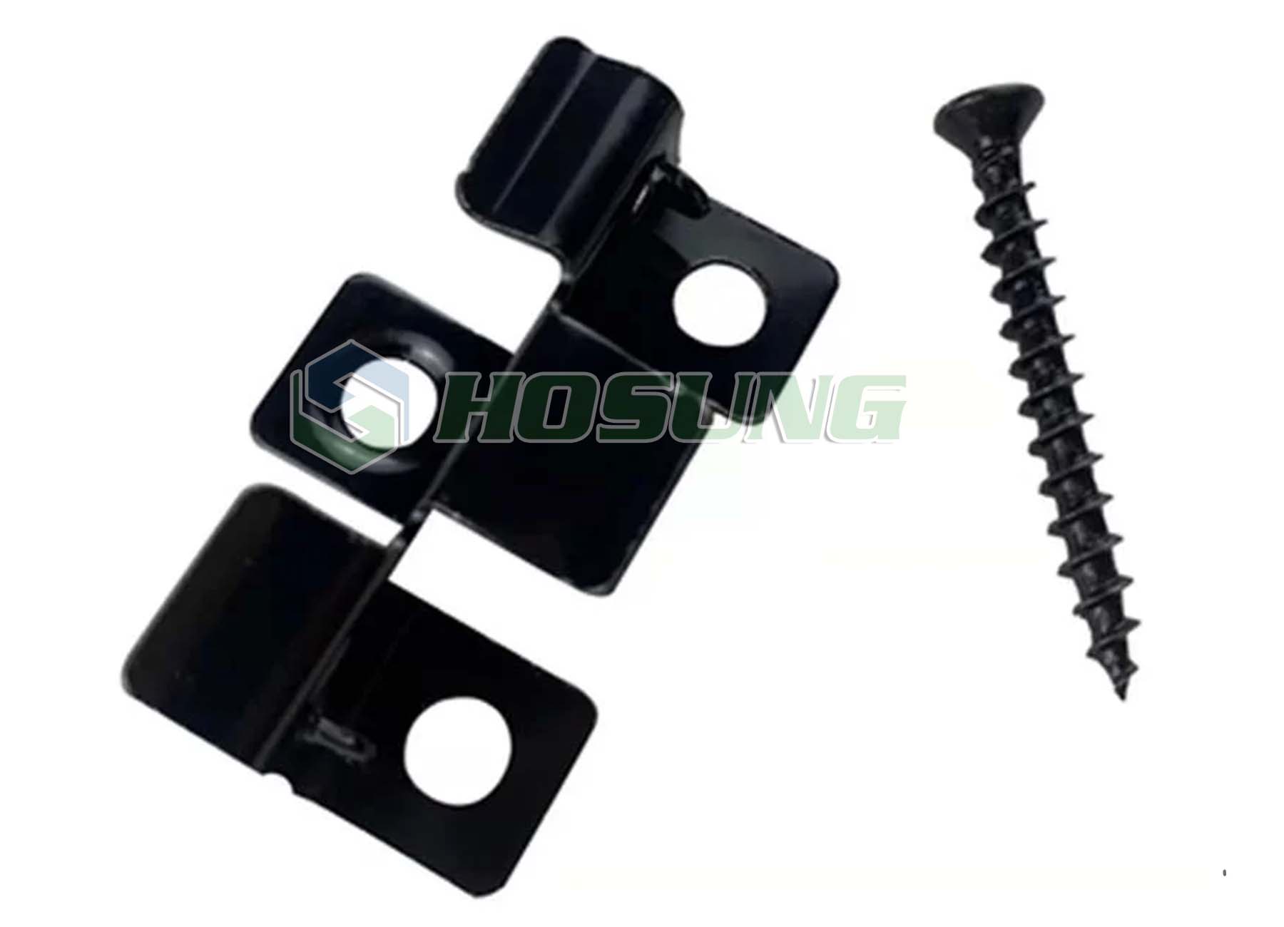 Hosung®- HXST02-B  Blacked Coated SS clip with screw