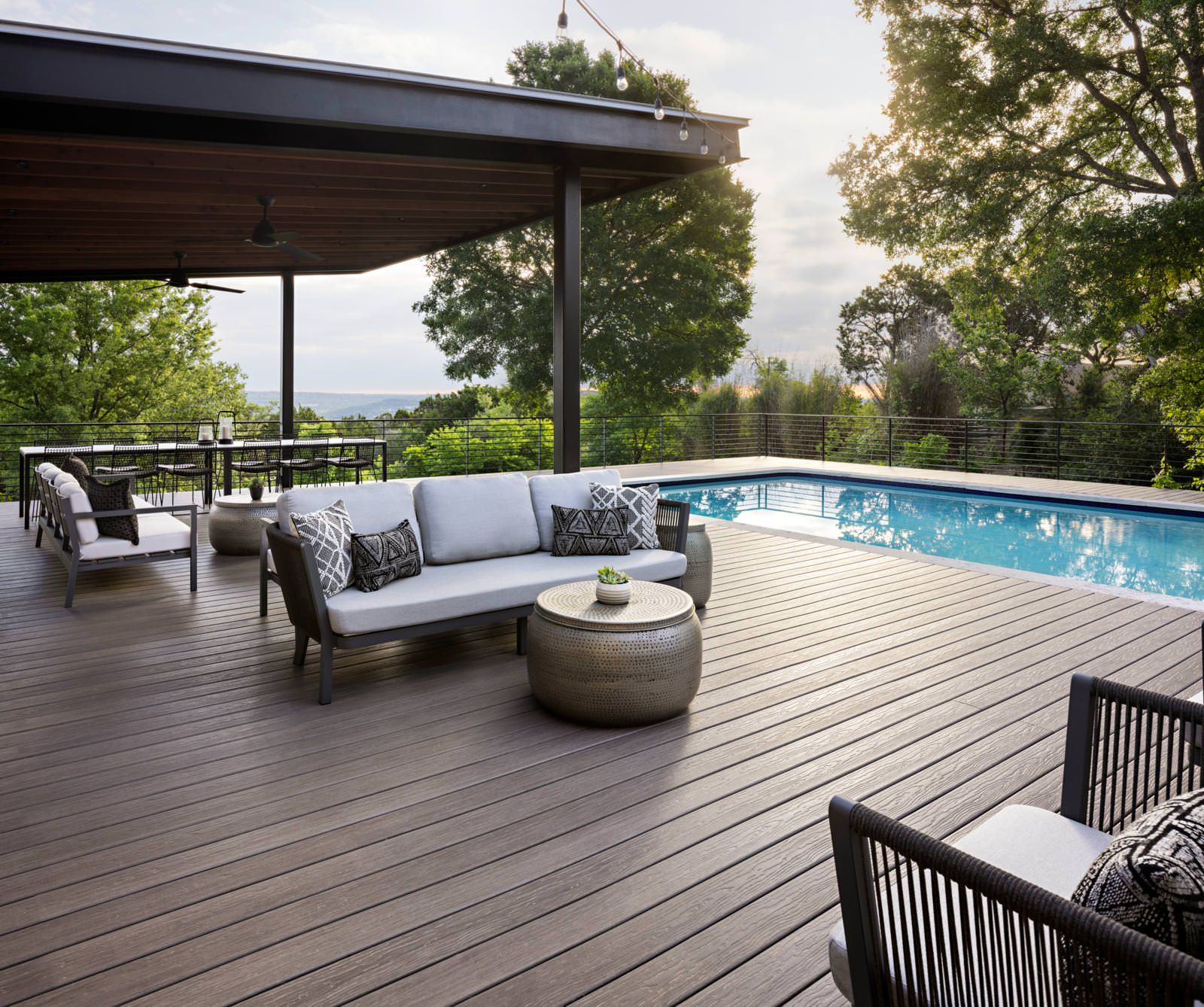 Bamboo decking boards wpc wooden deck