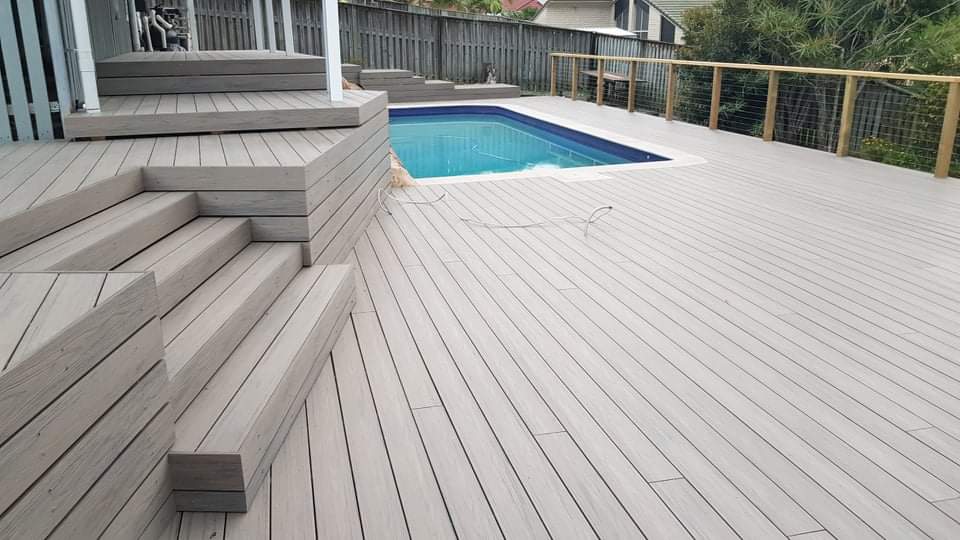 using composite decking for steps