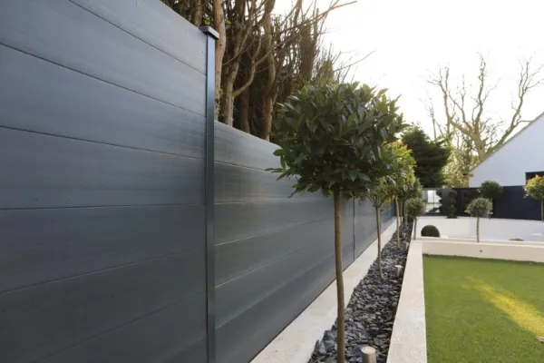 anthracite grey composite fencing details
